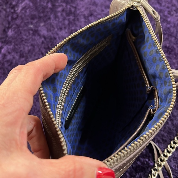 Rebecca Minkoff Leather Crossbody Bag with Detachable Chain Strap - Picture 8 of 15